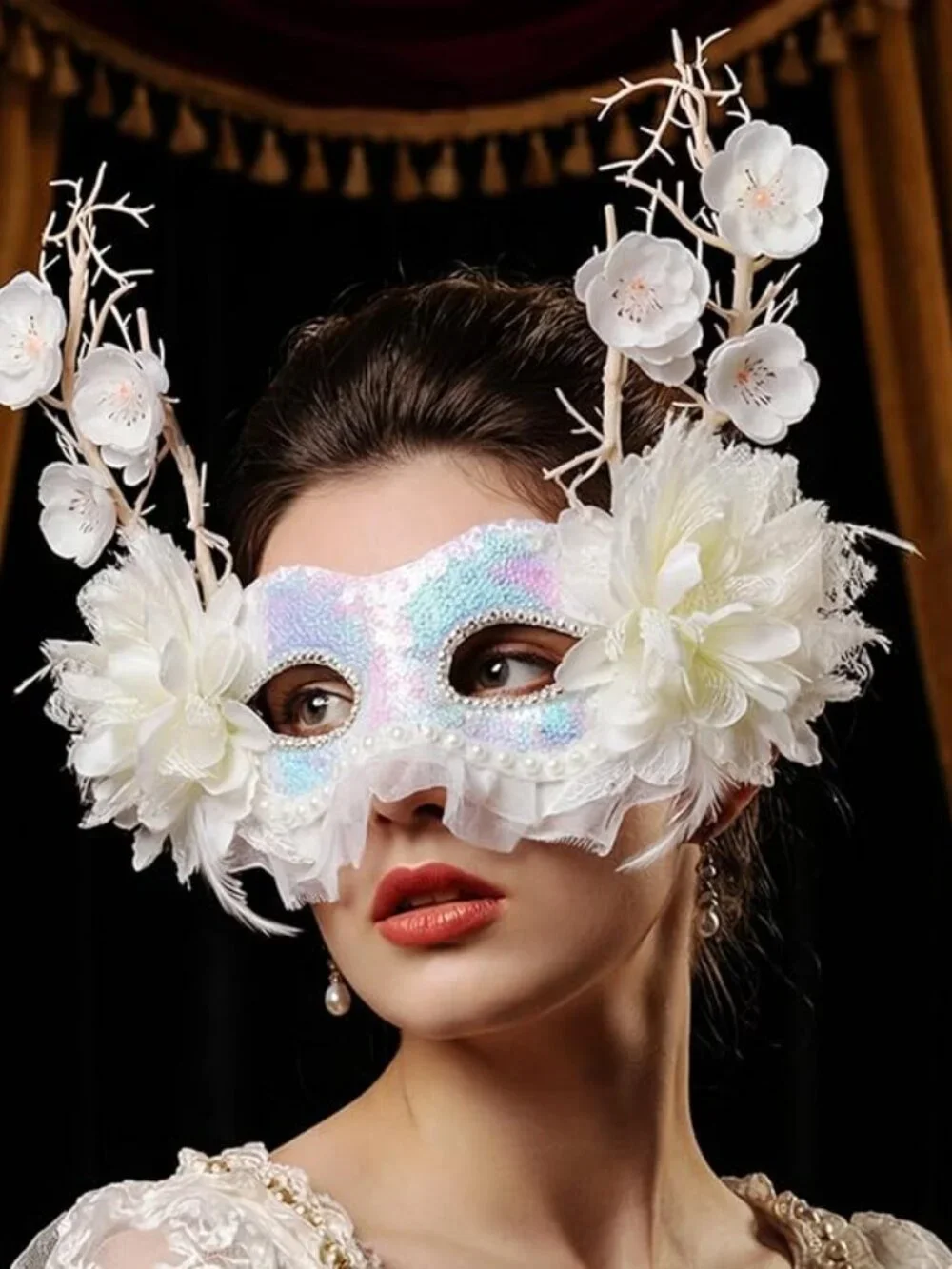 White Masquerade Mask